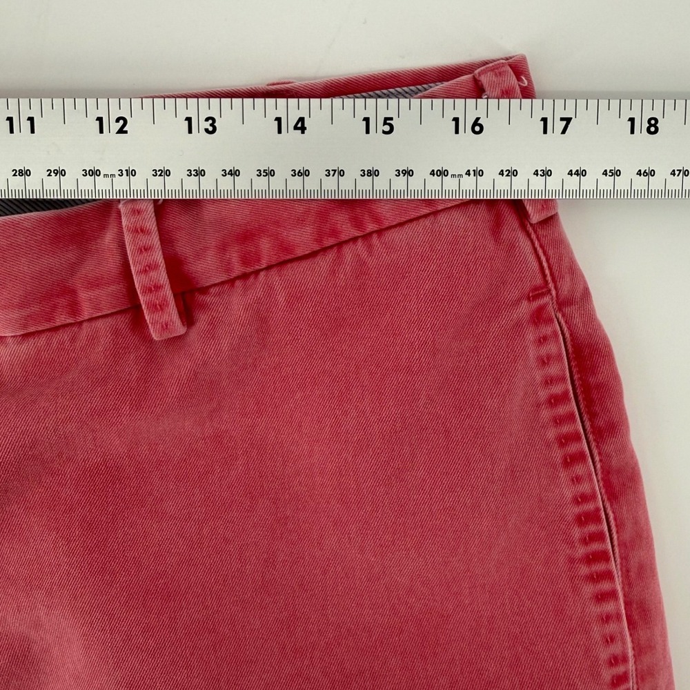 Peter Millar Mens Red/Pink Pima Cotton Chino Trousers Straight Leg Pants Size 34 - Picture 5 of 6